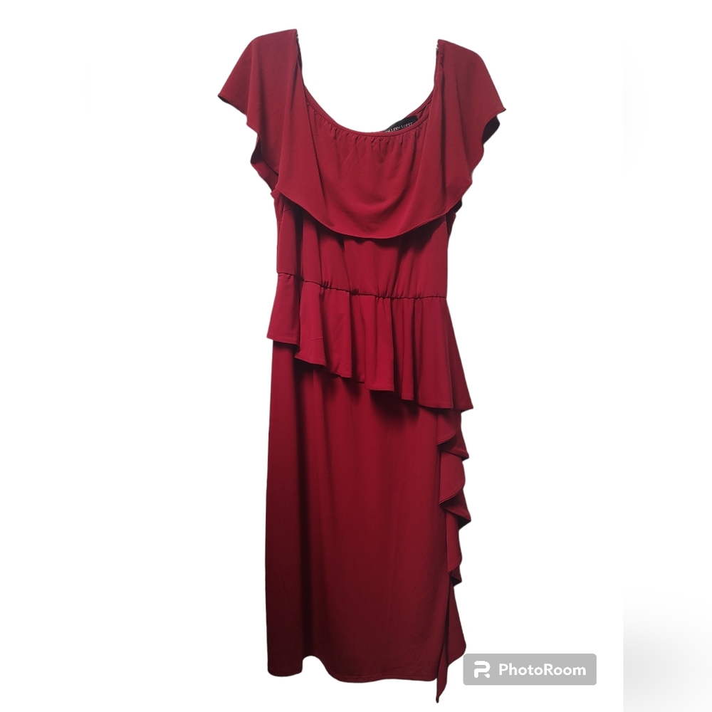 Colleen Lopez red cocktail dress size large